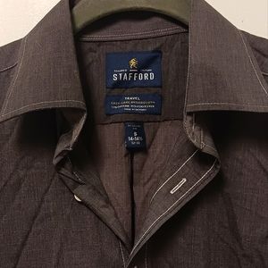 Stafford Men's Dress Shirt Size Small in Dusty Purple